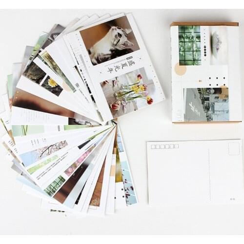 30 Pcs/Set Summer Scenery series Postcard/Greeting Card/Message Card/Birthday Letter Envelope Gift Card Two sizes