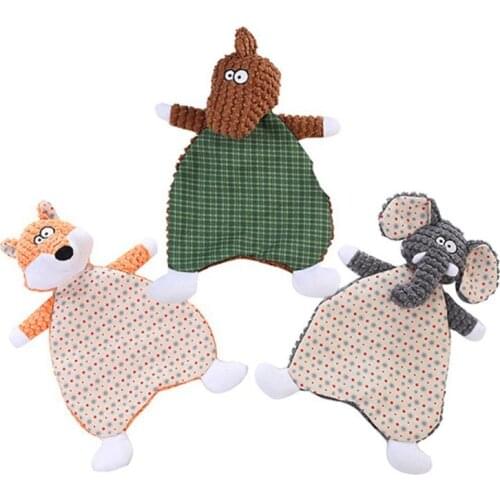 Plush Dog Toy Soft Plush Pet Toy Fox Chew Puppy Press Sound Squeak Toys For Dogs Various Toys
