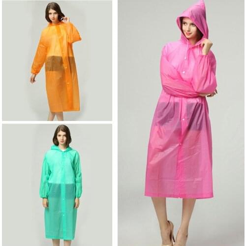 Portable Unisex Hooded ButtonsRaincoat Outdoor Camping Hiking Waterproof Poncho Windproof, dustproof and anti-spitting