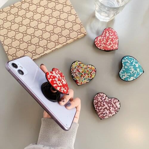 Drill Love Phone Handle Holder Phone Extension Stand Phone Finger Ring Stand for iPhone X XS 8 finger holder