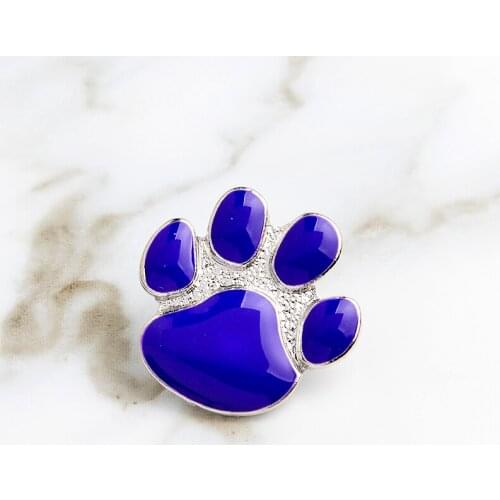 Purple Dog paw pin Cat Kitten Paw Brooch Collar Corsage Shirt bag cap Jacket Pin Badge Gift Cute Cartoon Jewelry for pet owners