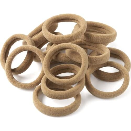 200pcs/pack Colorful Elastic Hair Bands Nylon Ponytail Holder Girls' Towel Hair Ropes For DIY HT007