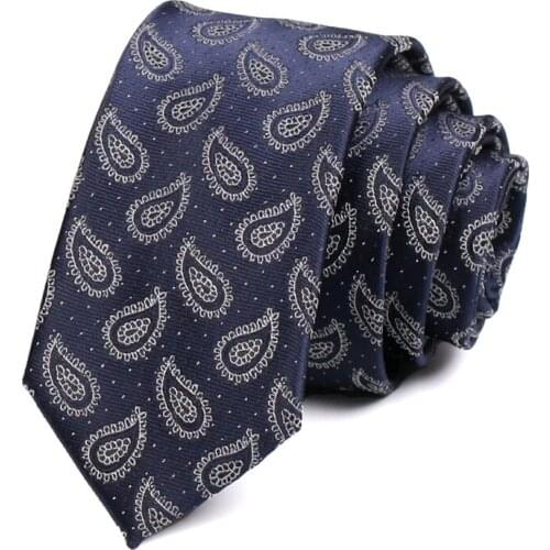 Luxury Formal 6CM Tie 2020 Brand New Gentleman Fashion Tie For Men Business Work Necktie High Quality Navy Blue Print Neck Tie