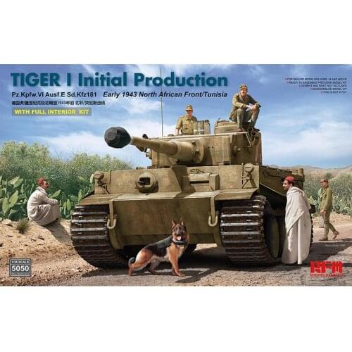 Ryefieldl RM5050 1/35 TIGER Initial Production+RM5002 1/35 Workable track+RM-2006 UPGRADE SOLUTION SERIES military tiger tank