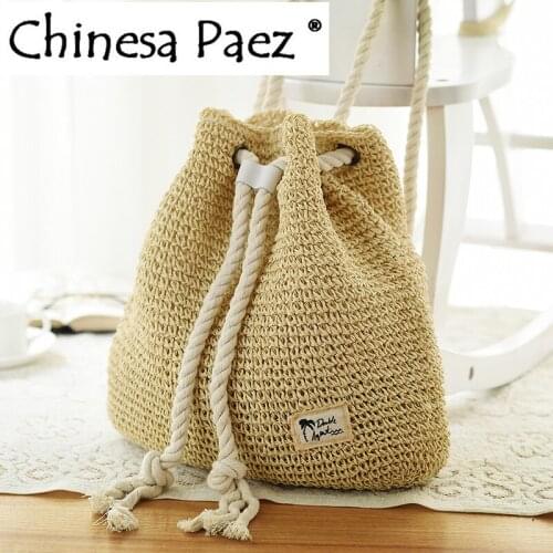 Summer Straw Bag Women Backpack Fashion Rucksack Weaved For Girls tourist Travel Beach Straw Bags Women Shoulder bag Bohemia