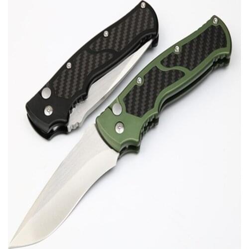 Folding Horizontal open knife M2 carbon fiber+aluminum alloy handle D2 blade outdoor Camping kitchen knife self-defense EDC tool