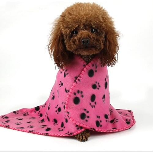 Comfortable Soft Skin Thickened Blanket Pet Claw Printing Pet Blankets Mats For Puppy Dog Cat Home Keep Warm Sleeping Cover