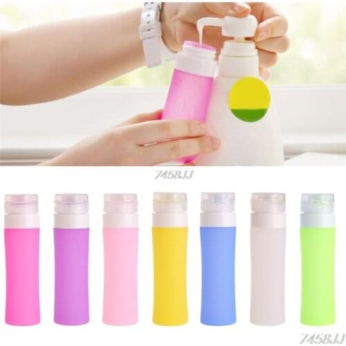 1PC Portable Refillable Silicone Bottle Traveler Lotion Shampoo Bath Containers 60ML/80ML G03 Drop Ship