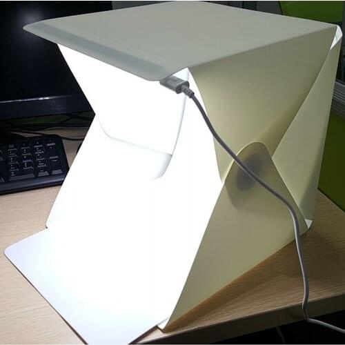 10pcs/lot Mini Folding Studio Diffuse Soft Box LED Light Black White Background Photographic Lights Photo Studio Accessories