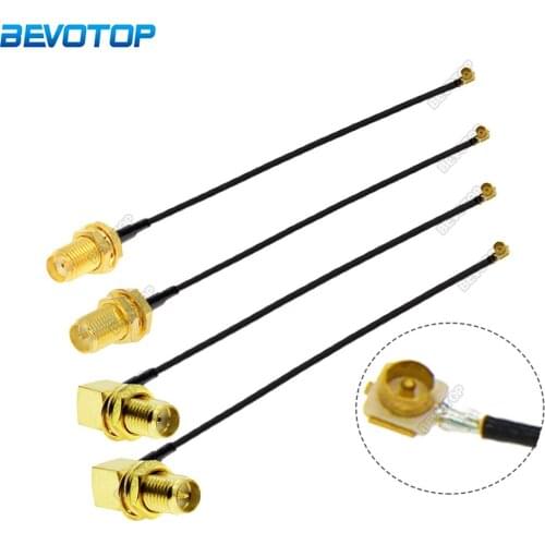 2PCS/lot U.fl to SMA Cable RP-SMA / SMA Female to U.fl IPEX1 Male WIFI Antenna Extension Cord RF1.13 Pigtail RF Adapter Jumper