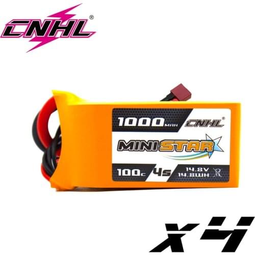 4UNITS CNHL 1000mAh 14.8V 4S 100C Lipo Battery For FPV With Deans Plug