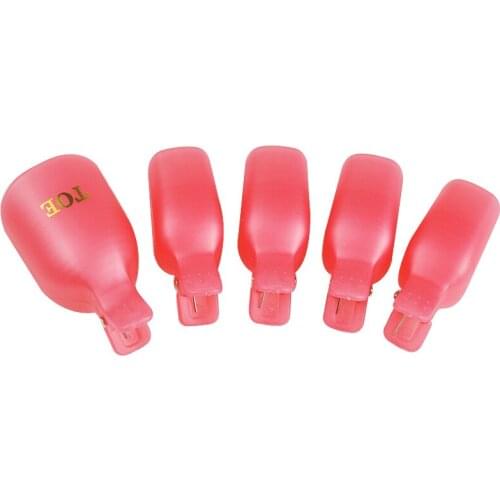 5Pcs Nail Polish Remover Plastic Foot Toe Nail Art Soak Off Cap Clip UV Gel Polish Remover Wrap Tool -30