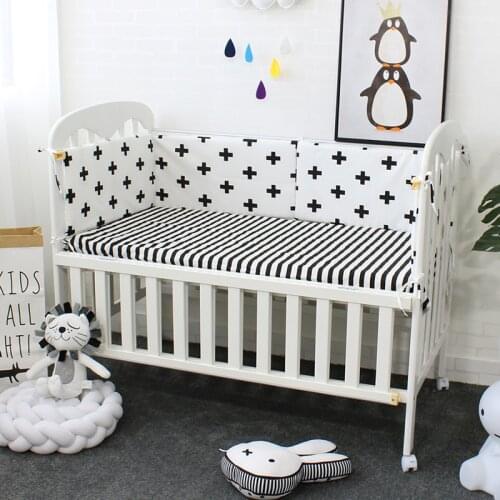 Baby Crib Bumper Soft Breathable Cotton Bed Protector For Kids Croth To The Cot Bedding Set For Children 120cm Per Piece