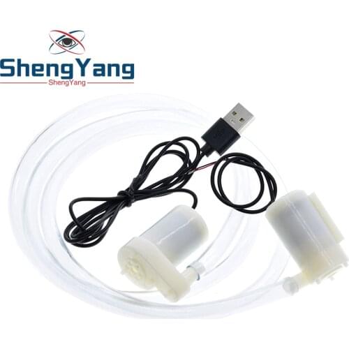 Mute Mini Micro Motor de La Bomba Sumergible Bombas De Agua DC 3-5 V 70-120L/H unidad USB
