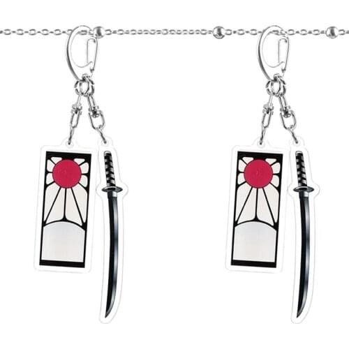 Anime Second Element Keychain Double Keychain Acrylic Pendant Anime Accessories Cartoon Keyring