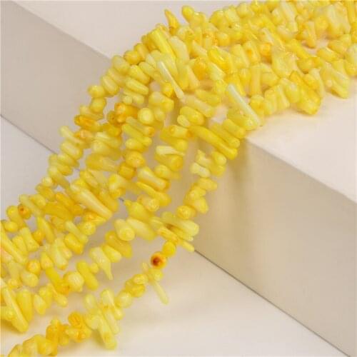 Natural Polished Yellow Coral Beads Wholesale Stone Strand Loose Bead For DIY Making Jewelry Friendship Necklace Earings Bracele