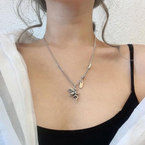 Miuoxion Fashion Bohemia Angel Necklace For Women Clavicle Chain Short Sweater Chain Wholesale Fashion Jewelry Namour Charm Gift