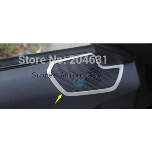 ABS chrome Stereo speakers cover decorative frame Interior trim 2pcs For 2010 2011 2012 2013 2014 for KIA Sportage R