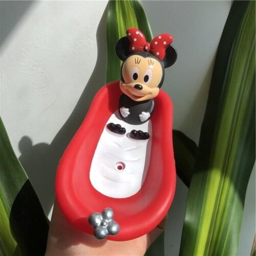 Disney Minnie Soap Box Bathroom soap holder tray Bathroom Soap Holder Case Bathroom Supplies Help kid Washing hands hot toy