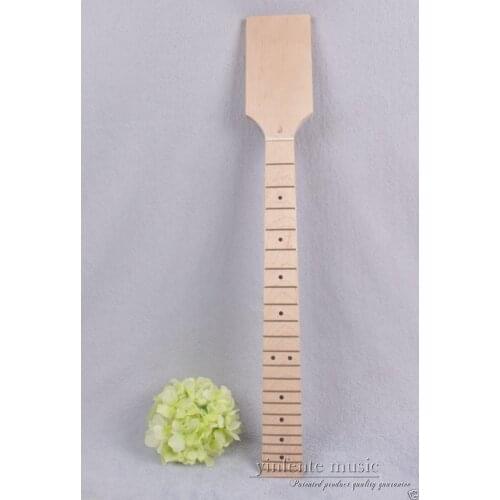 25.5" Electric guitar neck 22 fret with nut width 45 mm and heel width 56 mm Maple wood Fretboard Unfinished dot inlay #871