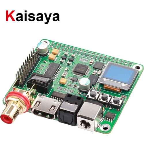 Kaisaya Raspberry Pi DAC Audio Decoder Board HIFI Expansion Moudle Supports Coaxial Fiber I2S OUT For Raspberry Pi 3B 3B+ 4B