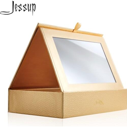 Jessup Storage Box Light Golden Cosmetics Box Laminated Paper Set for Women Makeup Accessories Tools Travel Beauty Boxes
