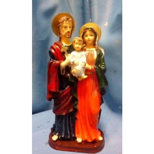 Colorful Virgin Mary, St. Joseph and Little Jesuss Family Statue, Catholic Relics Keep Safe