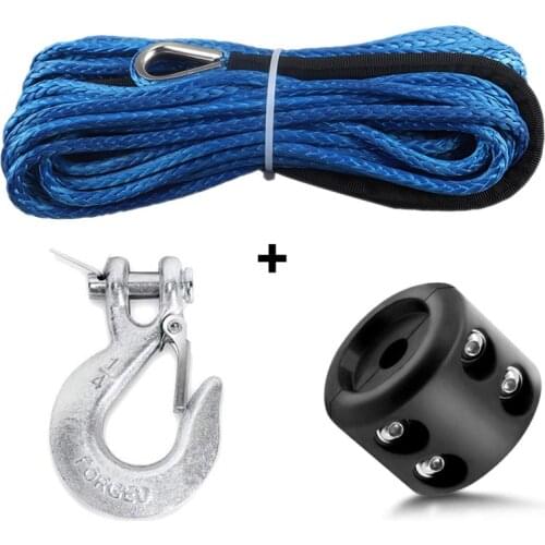 7000LBs Winch Line Cable Rope Winches Towing Hook Stopper Rubber for ATV SUV UTV Truck Offroad Accessories