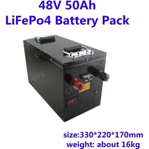 GTK Rechargeable Efoil Battery Pack 48V 50Ah Waterproof LiFePo4 Power Battery with BMS 15s For Electric Skateboard Fliteboard