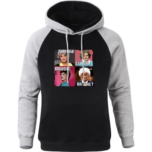 Fashion Old Man Portfolio Hoodie Men Street Hipster Pattern Tracksuits For Mens Vintage Funny Velvet Loose Pullovers Male