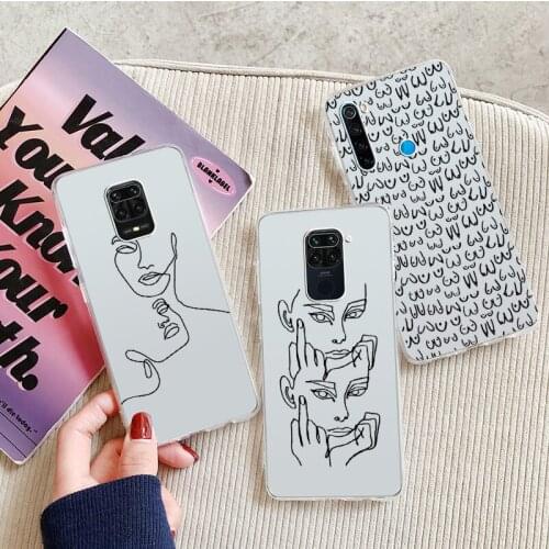 Funny Abstract Women Face Line Soft Phone Case for Honor 30 20 Pro 8X 9X X10 10 20 Lite 10i Y7 9 Kiss More Often Clear Cover