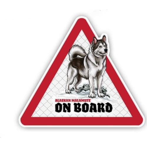 Hot Sell Personality Car Stickers Alaskan Malamute Vinyl Decals Car Window Accessories Auto Decorative Stickers PVC 12cm X 11cm