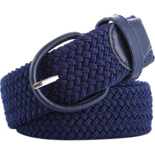 New style Fashion female anti - metal allergy woven belt unisex Canvas elastic belts for women jeans Modeling belt Waistband