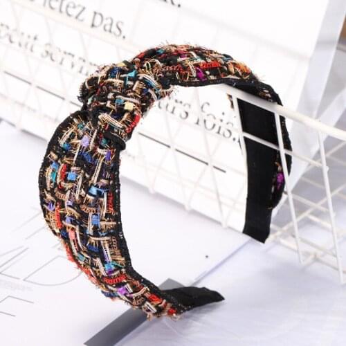 Autumn Korean Version Of The New Fashion Black Womens Hair Accessories Contrast Color Exquisite Headband