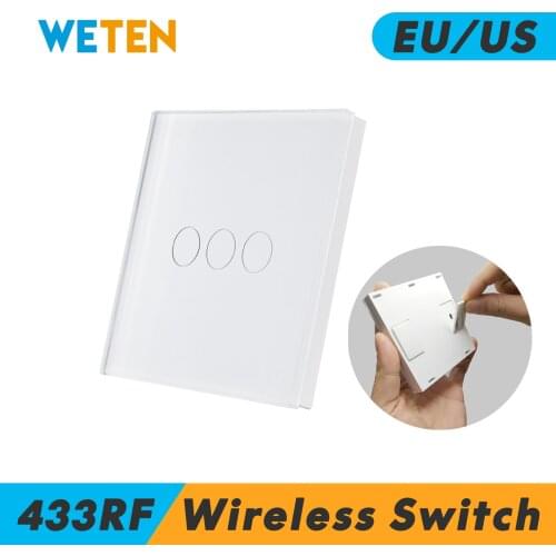 433 RF Remote Control Wall Touch Switch for Sonoff TX T1 T2 T3 EU UK US Sonoff 4CH Pro R2 R3 Slampher RF Wifi Light Switch