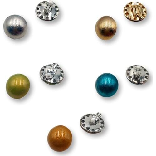 Sliver Color Ear Clips Earrings For Women Jewelry Blue Orange Green Round Metal Cuff Earring Without Piercing Glossy Earrings