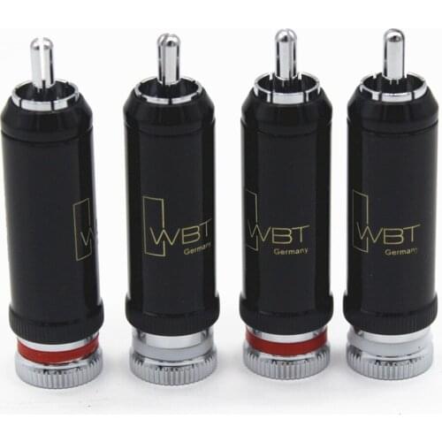 Welding Self-Locking RCA Plug, Gold-Plated / Rhodium Plated Audio , Signal Line Terminal