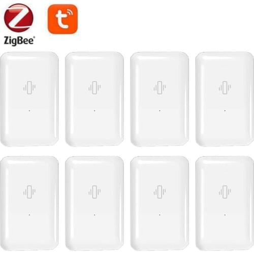 1-10pcs Tuya Zigbee Smart Vibration Sensor Mobile Phone Remote Alarm Anti-theft Vibration Alarm Home Smart Security System Kits