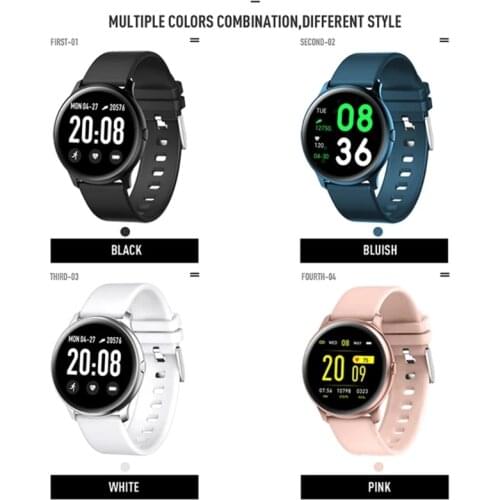 1.3 inch KW19 Waterproof Smart Watch Wristband Heart Rate Monitor Blood Pressure Tracker Sports Bracelet Smartwatch