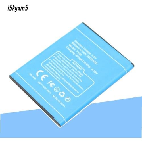ISkyamS 1x 2200mAh High Quality Replacement Battery for Doogee Y-100 Y 100 For DOOGEE Valencia 2 Y100 Pro Batteria
