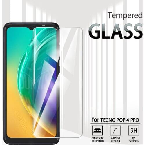 1-3 Pcs Full Tempered Glass For Tecno POP 4 2S 1S Pro Screen Protector for Tecno POP 3 2 Plus POP 4 3 2 S 1 S 2F Protective Film