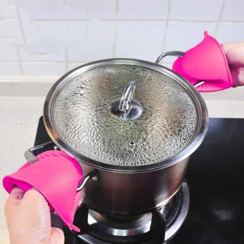 1Pc Heat Resistant Silicone Oven Mitts Insulation NonStick Anti-Slip Microwave Oven Gloves Grips Bowl Pot Clips Kitchen Gadgets