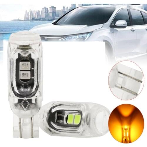 10pcs High Quality T10 W5W Super Bright Car Interior Reading Dome Light Marker Lamp 168 194 LED Auto Wedge Parking Bulbs Orange