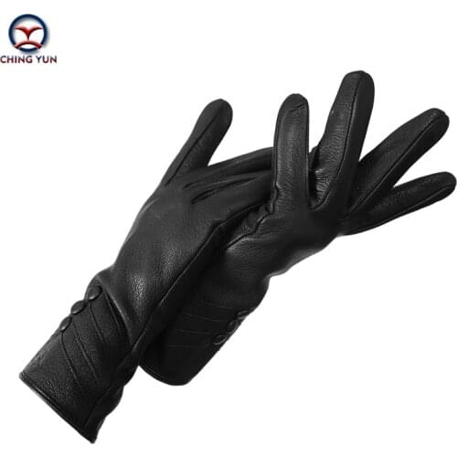 2021 New Fashion Winter Spring Woman Gloves Genuine leather imitation deer Ladies Glove 70% wool knit lining womens mittens