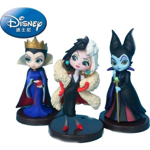 3pcs/set Disney Maleficent Princess Doll Maleficent QUNNE PVC action Figure toy gift for the children