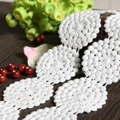 5CM Lace Accessories Cloth Material 2 YARD White Color Lace Cotton DIY Decoration Material Cord Lace Fabric