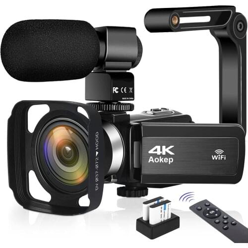 AOKEP Wifi Videocameras 4K Ultra HD WiFi Video Camera 48MP DV Camcorder Digital Zoom Digital Video Camera With Mic