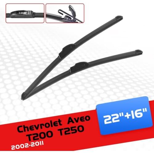CELANOVA Car Wiper Blade For Chevrolet Aveo T200 T250 2002-2011 22"+16" Windscreen Windshield Rubber Wiper
