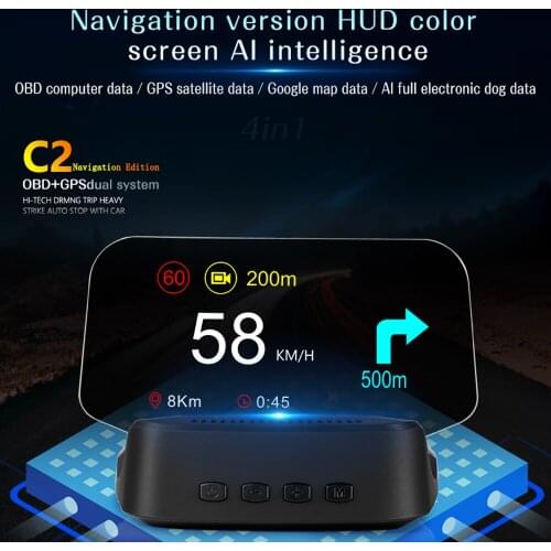 Automotive General PURPOSE OBD HD Navigation Projector Intelligent HUD Head-up GPS and OBD Functions Display