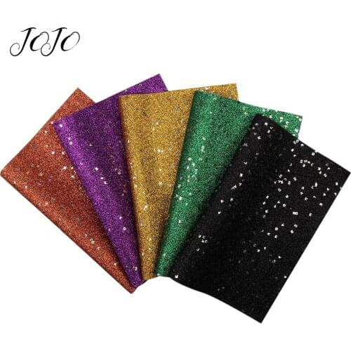 JOJO BOWS 22*30cm 1pc Thin Glitter Fabric Sheet In Synthetic Leather Alphabet Sequin DIY Hair Bow Craft Supplies Home Decoration